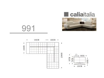 Divani Casa Olympus Modern White Italian Leather Sectional Sofa