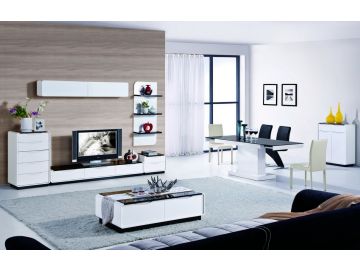 2016 Modern White and Black Coffee Table