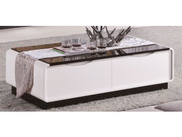 2016 Modern White and Black Coffee Table