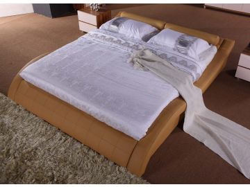 BL9030 Modern Yellow Leatherette Bed