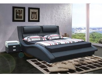 BL9035-B Modern Black Leatherette Bed