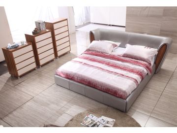 BL9050 Modern Beige Leatherette Bed