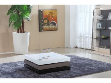 YA388 Modern 3-Tone Tiered Square Coffee Table