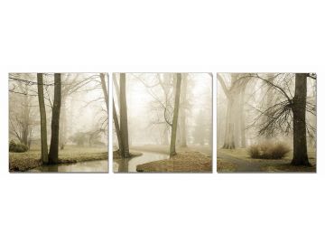 Modrest Mist 3-Panel Photo On Canvas