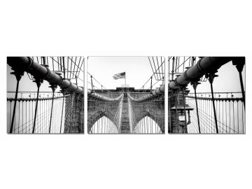 Modrest Bridge Tower 3-Panel Photo On Canvas