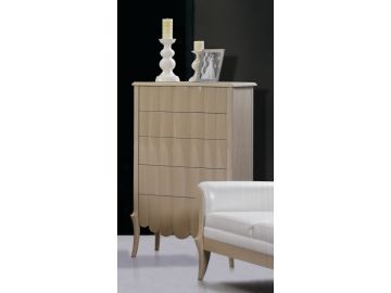 Waterfall Transitional Beige 5-Drawer Chest