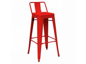 Dink - Modern Red Metal Counter Stool (Set of 2)