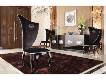 Sovereign - Transitional Black Fabric Chair (Set of 2)