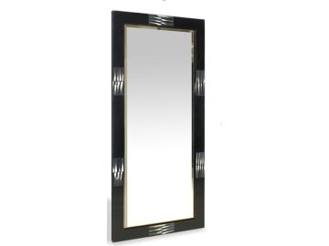 Bellagio Black Gloss Floor Mirror