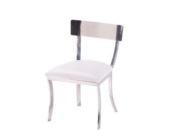 Tower Modern White Leatherette Dining Chair
