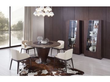 Margot Modern Round Marble Dining Table