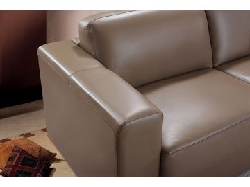 Dual Modern Brown Leather Sofa Bed