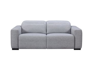 Bode - Modern Grey Fabric Sofa with 2 Recliners