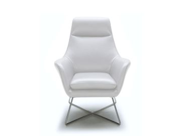 A831 Modern White Leather Lounge Chair