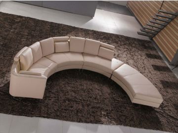 A53 Cream Beige Contemporary Sectional Sofa