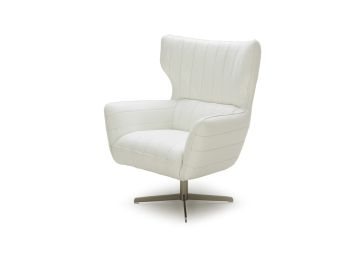 Kylie Modern White Eco-Leather Accent Chair