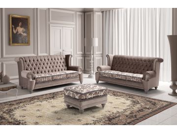 Lamod Italia Adam Modern Grey Fabric Sofa Set