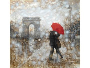 Rain Embrace Oil Painting