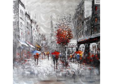Raining In Paris Oil Painting