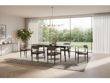 Addax - Modern Black Extendable Dining Table