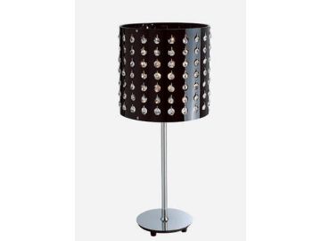 AK929T Modern Black Table Lamp With Crystals