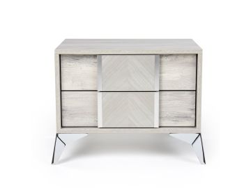 Alexa Italian Modern Grey Nightstand