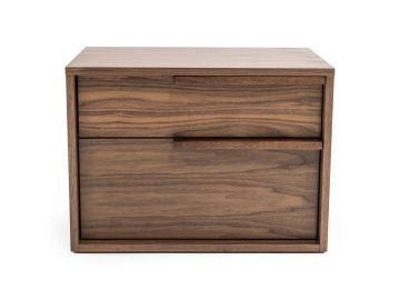 Amberlie - Modern Walnut Nightstand