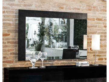 Ancona Modern Black Buffet Mirror