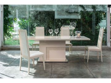 Ancona Modern Beige Dining Set
