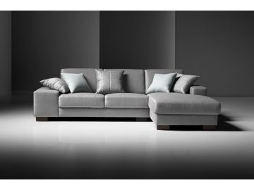 Lamod Italia Arrone Modern Grey Fabric Sectional Sofa