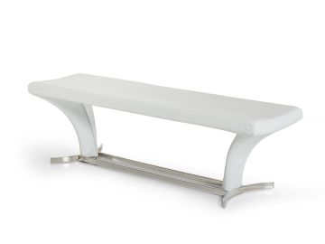 Arvin Modern White Dining Bench