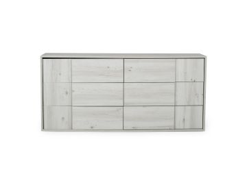 Asus - Italian Modern White Washed Oak Dresser