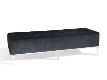 AW619-150 Black Velour Bench