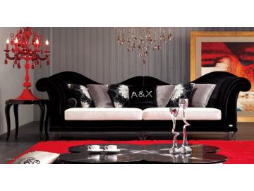 AX028 Transitional Black 3-Seater Sofa