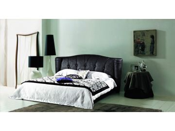 B810 Transitional Eco-Leather Bed