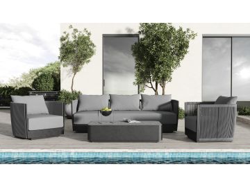 Bali - Outdoor Black and Grey Sofa Set