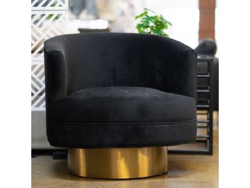 Basalt - Modern Black Fabric Accent Chair