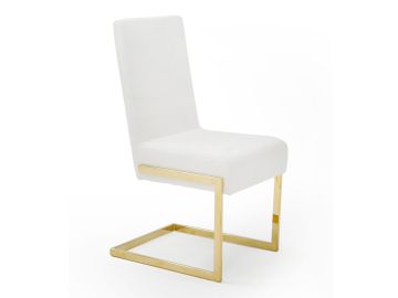 Batavia - Modern White & Gold Dining Chair (Set of 2)