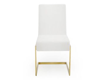 Batavia - Modern White & Gold Dining Chair (Set of 2)