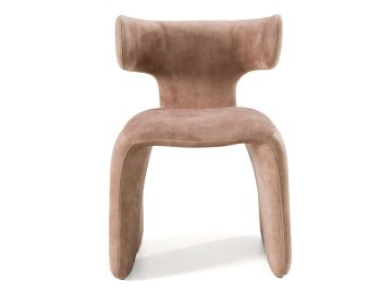 Bergman - Modern Light Brown Velvet Dining Chair