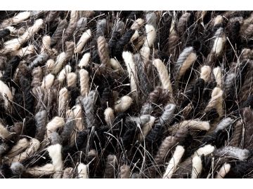 Betona Black Wool Shag Rug