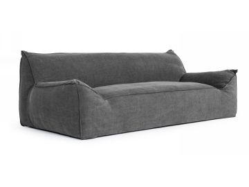 Bevan - Contemporary Dark Grey Fabric Sofa
