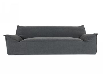 Bevan - Contemporary Dark Grey Fabric Sofa