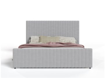 Beverly - Modern Grey Velvet Bed