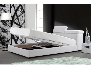 Logan Modern Eastern King Bedroom Set with Storage Mattress
