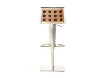 Keira Modern Black & Walnut Bar Stool