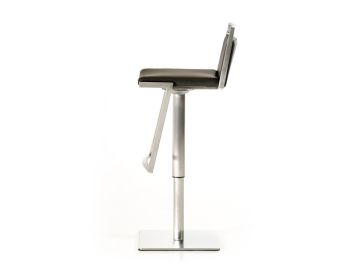 Peyton Modern Black Leatherette Bar Stool