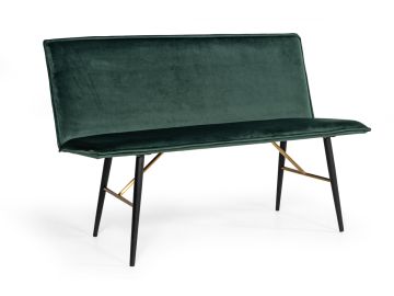 Billy Modern Green Velvet Dining Bench