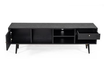 Billy Modern Black Oak & Gold TV Stand