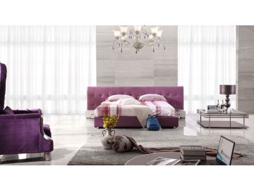 BL9056 Modern Purple Leatherette Bed